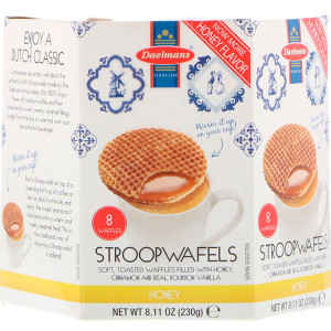 3 PACK of Daelmans, Stroopwafels, Honey, 8 Waffles, 8.11 oz (230 g)