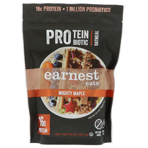 3 PACK of Earnest Eats, Protein Probiotic Oatmeal, Mighty Maple, 8 oz (227 g)