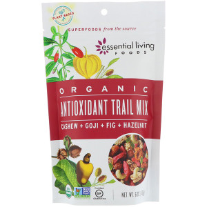 3 PACK of Essential Living Foods Organic Trail Mix Antioxidant -- 6 oz