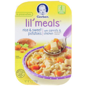 Gerber, Lil Meals, Rice & Sweet Potatoes, With Carrots & Chicken, Toddler, 6 oz (170 g)