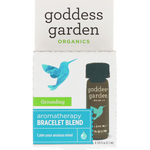 Goddess Garden, Organics, Grounding, Aromatherapy Bracelet Blend, 0.125 fl oz (3.7 ml)