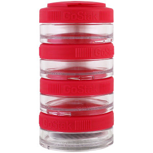 GoStak, Portable Snackable Containers, Pink, 4 Pack, 40 cc Each