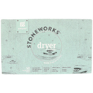 3 PACK of GrabGreen Stoneworks Dryer Sheets Rain -- 50 Compostable Sheets
