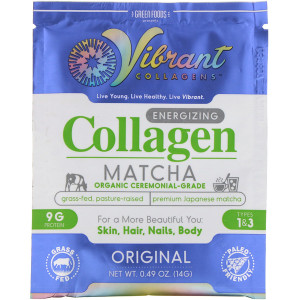 Green Foods Corporation, Vibrant Collagens, Energizing Collagen Matcha, Original,  0.49 oz (14 g)