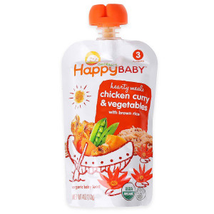 Happy Family Organics, Organic Baby Food, Chicken Curry & Vegetables with Brown Rice, Stage 3, 7+ Months, 4 oz (113 g)