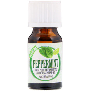 Healing Solutions, 100% Pure Health-promoting Grade Essential Oil, Peppermint, 0.33 fl oz (10 ml)