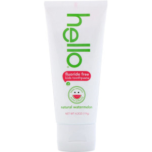 3 PACK of Hello, Kids, Fluoride Free Toothpaste, Watermelon, 4.2 oz (119 g)