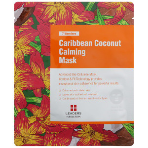 Leaders, 7 Wonders, Caribbean Coconut Calming Mask, 1 Mask, 30 ml
