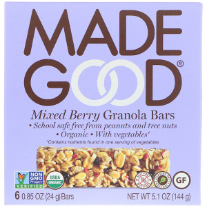 3 PACK of MadeGood Organic Granola Bars Gluten Free Mixed Berry -- 6 Bars