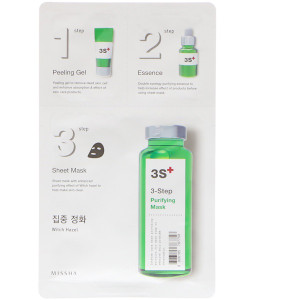 Missha, 3-Step Purifying Sheet Mask, 1 Sheet Mask (25 g)