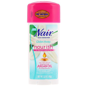 3 PACK of Nair , Hair Remover, Glides Away, Nourish, For Bikini, Arms & Underarms , 3.3 oz (93 g)