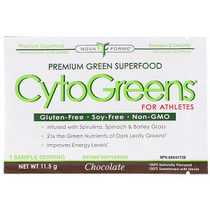 NovaForme, CytoGreens Premium Green Superfood for Athletes, Chocolate, 11.5 g