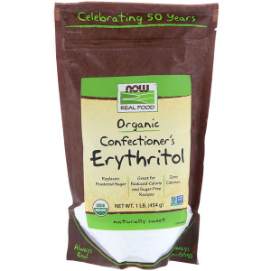 Now Foods, Real Food, Organic Confectioners Erythritol, 1 lb (454 g)
