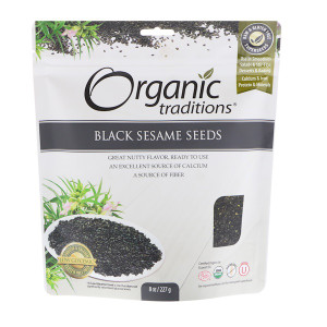 3 PACK of Organic Traditions, Black Sesame Seeds, 8 oz (227 g)