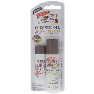 Palmers, Coconut Oil Formula, Coconut Oil, Lip Balm & Swivel Stick, SPF 15, 2 Pack