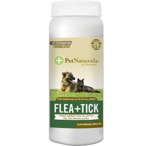 Pet Naturals of Vermont, Flea + Tick, For Dogs and Cats of All Sizes, 60 Pre-Moistened Towlettes