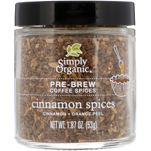3 PACK OF Simply Organic, Pre-Brew Coffee Spice, Cinnamon Spices, 1.87 oz (53 g)