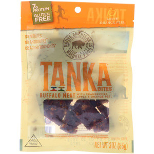 Tanka, Bites, Buffalo Meat with Cranberries, Apple Orange Peel, 30 oz (85 g)