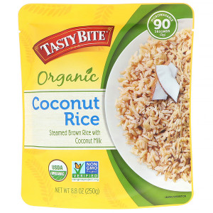 3 PACK of Tasty Bite Organic Coconut Rice - Microwave Pouch -- 8.8 oz