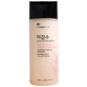 3 PACK OF The Face Shop, Rice Water Bright, Lip & Eye Makeup Remover, 4.0 oz (120 ml)