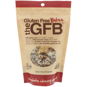 3 PACK of The Gluten Free Bar Gluten Free Bites Chocolate Cherry Almond -- 4 oz