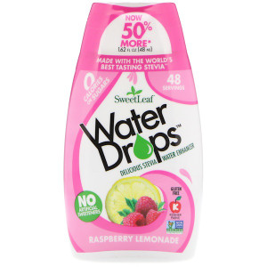 3 PACK OF Wisdom Natural, SweetLeaf, Water Drops, Delicious Stevia Water Enhancer, Raspberry Lemonade, 1.62 fl oz (48 ml)