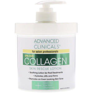 Advanced Clinicals, Collagen, Skin Rescue Lotion, 16 oz (454 g)