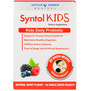Arthur Andrew Medica, Syntol Kids, Kids Daily Probiotic, Natural Berry Flavor, 30 Single Serve Packets