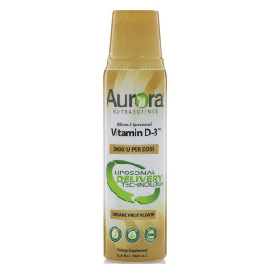 Aurora Nutrascience, Micro-Liposomal Vitamin D3, 3000 IU, 5.4 fl oz (160 ml)