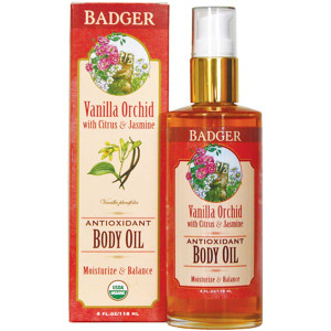 Badger Company, Antioxidant Body Oil, Vanilla Orchid, 4 fl oz (118 ml)