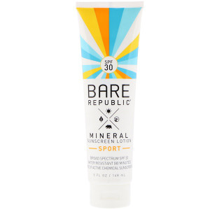 Bare Republic, Mineral Sunscreen Lotion, Sport, SPF 30, 5 fl oz (148 ml)