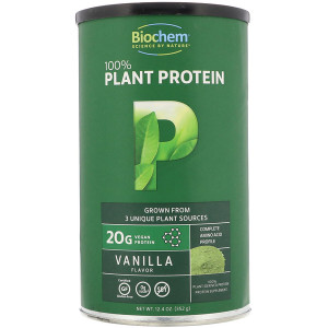 Biochem Sports 100% Plant Protein Supplement Vanilla -- 12.4