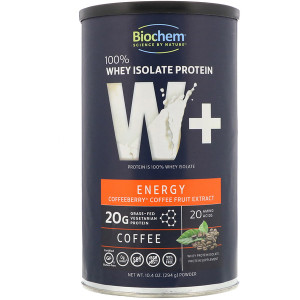 Biochem Sports 100% Whey Isolate Protein W+ Energy -- 10.4 oz