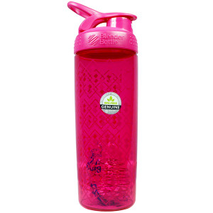 Blender Bottle, Blender Bottle Sport Mixer, Sleek Geo Lace Pattern, Pink/Pink, 28 oz