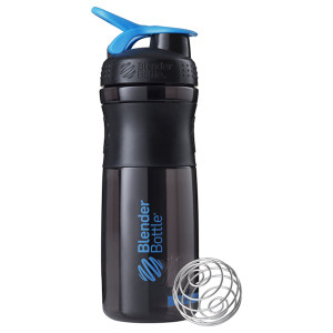Blender Bottle, BlenderBottle, SportMixer Tritan Grip, Black/Cyan, 28 oz