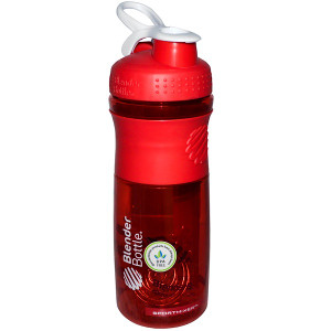 Blender Bottle, SportMixer Blender Bottle, Red/White, 28 oz