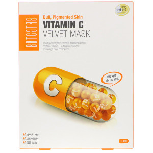 BRTC, Vitamin C Velvet Mask, 5 Masks