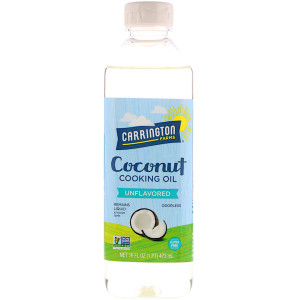 Carrington Farms, Coconut Cooking Oil, Unflavored, 16 fl oz (473 ml) (Discontinued Item)