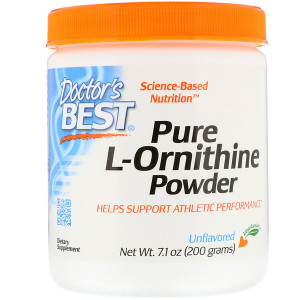 Docs Best, Pure L-Ornithine Powder, Unflavored, 7.1 oz (200 g)