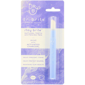 Dr. Brite Stay Brite Natural Teeth Whitening Pen Mint with Activated Charcoal -- 0.07 fl oz