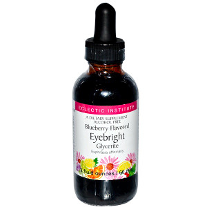 Eclectic Institute, Eyebright Glycerite, Alcohol Free, Blueberry Flavored, 2 fl oz (60 ml)