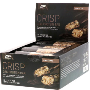 MusclePharm, Combat Crisp Protein Bars, Chocolate, 12 Bars, 1.59 oz (45 g) Each