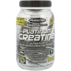 Muscletech, Essential Series, Platinum 100% Micronized Creatine, Unflavored, 3.31 lbs (1.50