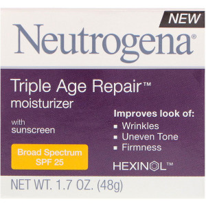 Neutrogena, Triple Age Repair, Moisturizer with Sunscreen, Broad Spectrum SPF 25, 1.7 oz (48 g)