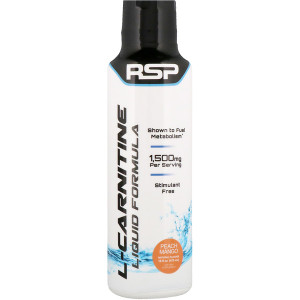 RSP Nutrition, L-Carnitine Liquid Formula, Peach Mango, 1,500 mg, 16 fl oz (473 ml)