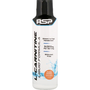 RSP Nutrition, L-Carnitine Liquid Formula, Peach Mango, 3,000 mg, 16 fl oz (473 ml)