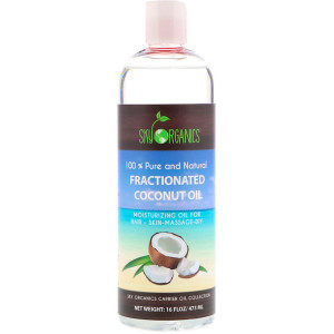 Sky Organics, Fractionated Coconut Oil, 100% Pure and Natural, 16 fl oz (473 ml)