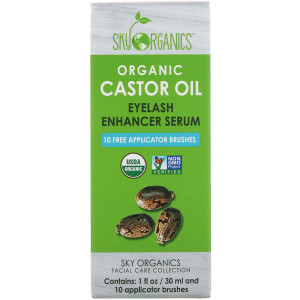 Sky Organics, Organic Castor Oil, Eyelash Enhancer Serum, 1 fl oz (30 ml)
