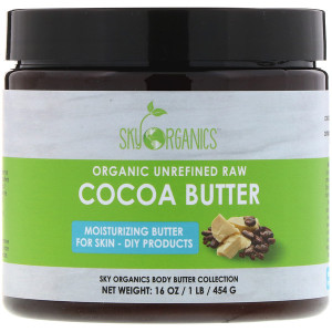 Sky Organics, Organic Unrefined Raw Cocoa Butter, 16 oz (454 g)