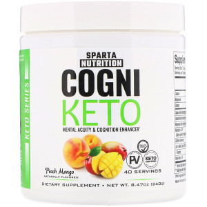 Sparta Nutrition, Keto Series, Cogni Keto, Peach Mango, 8.47 oz (240 g)